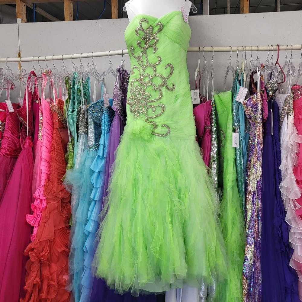 Neon Green Prom Dress by MacDuggal